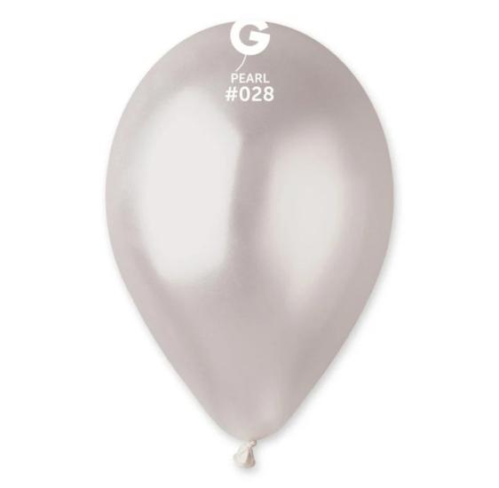 Toptan Gemar 12/11’’ Metalik Beyaz Balon 100lü