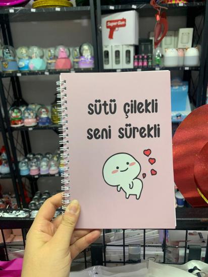 Toptan Esprili Spiralli Çizgili Defter