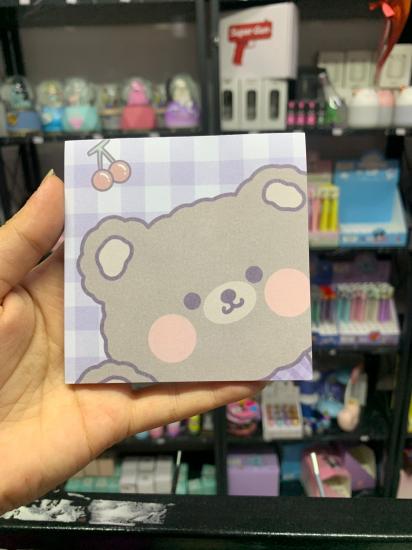 Toptan Kawaii Tasarımlı Memopad Kare Not Defteri