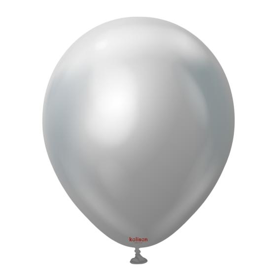 Toptan Kalisan 12’’ Krom Gümüş Balon 50li