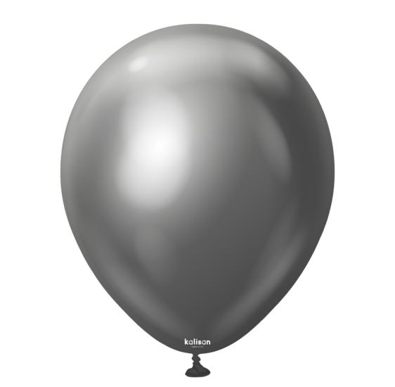 Toptan Kalisan 12’’ Krom Uzay Gri Balon 50li