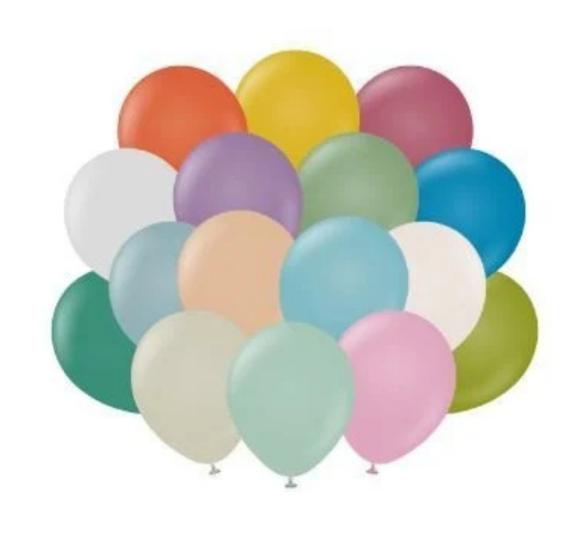 Toptan Kalisan 12’’ Retro Karışık Balon 100lü