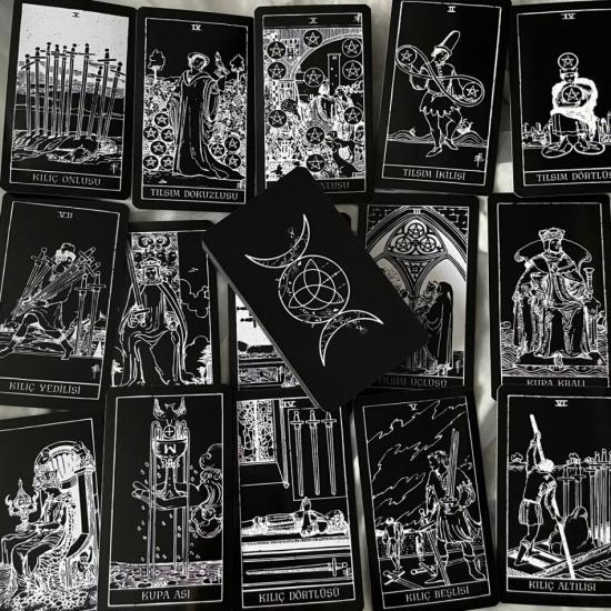 Toptan Black&White Tarot Destesi 78 Kartlı