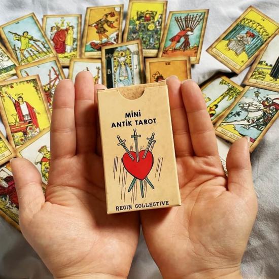 Toptan Mini Antik Tarot Destesi 78 Kartlı 