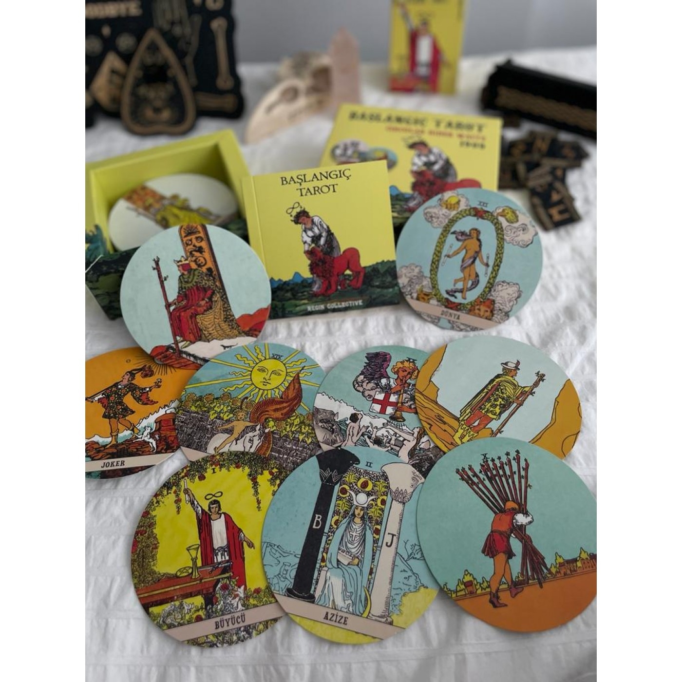 Toptan%20Başlangıç%20Tarot%20ve%20Circular%20Rider%20Waite%20Tarot%20Kartları%20I%20Yuvarlak%20Tarot%20Kartları